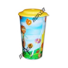 2015 Yellow Printed 3D Cup with 3D Effect
